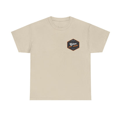 T-shirt Urban Stride® – Logo esagonale vintage in stile aviatore