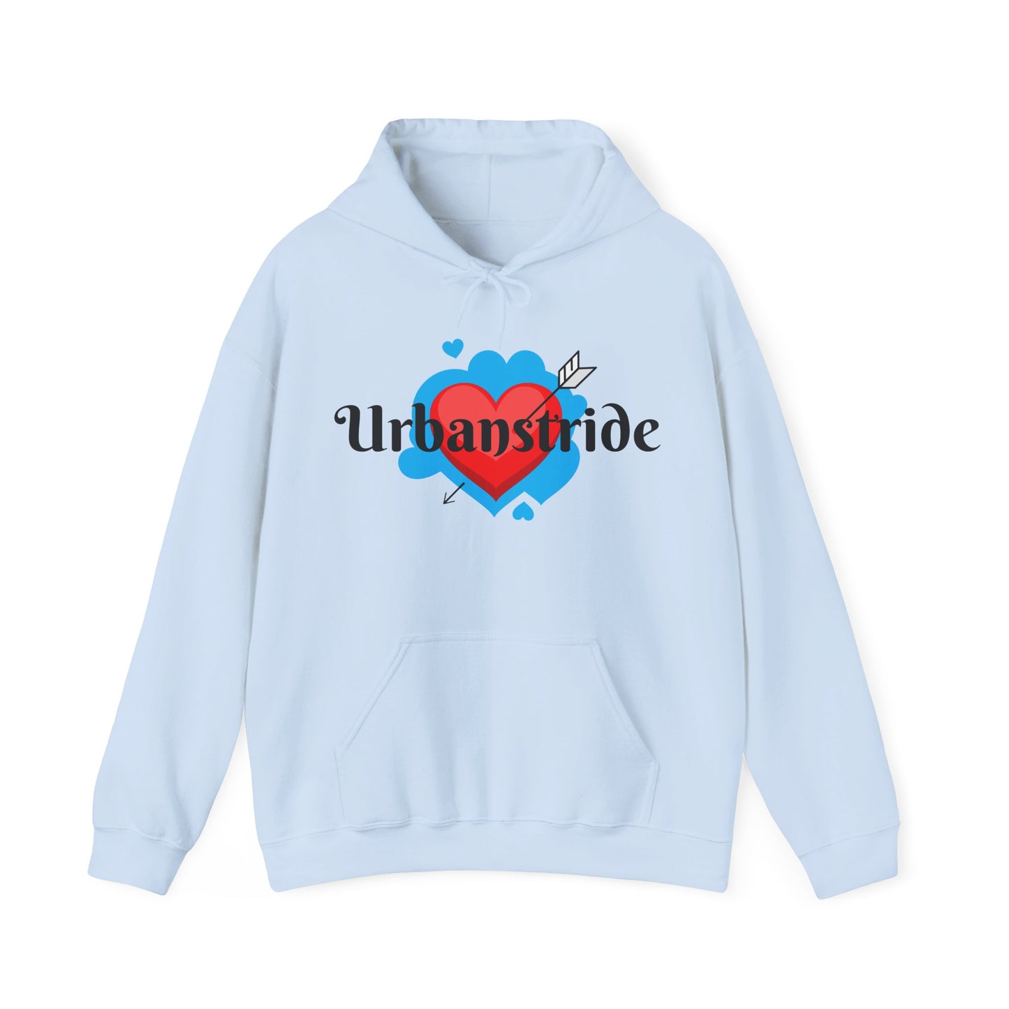 Felpa con logo "URBANSTRIDE" e cuore