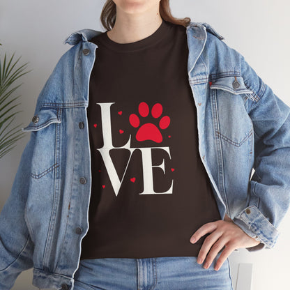 T-shirt con scritta "Love"