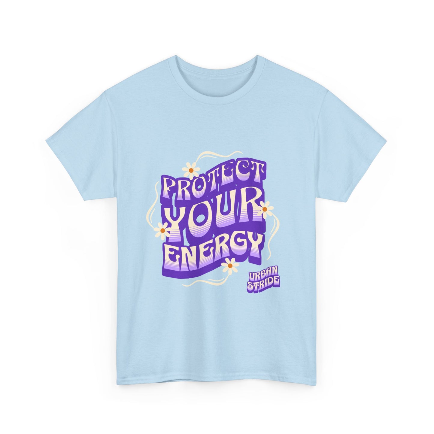 T-shirt con scritta "Protect your energy"