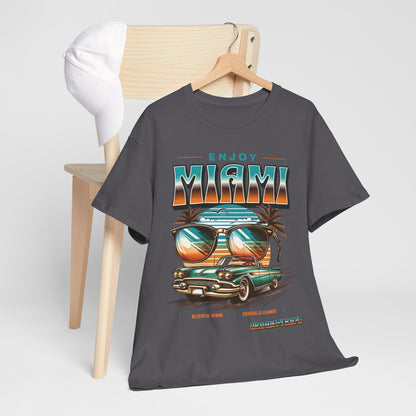 T-shirt con scritta" Enjoy Miami "