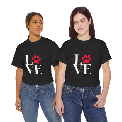 T-shirt con scritta "Love"