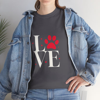 T-shirt con scritta "Love"