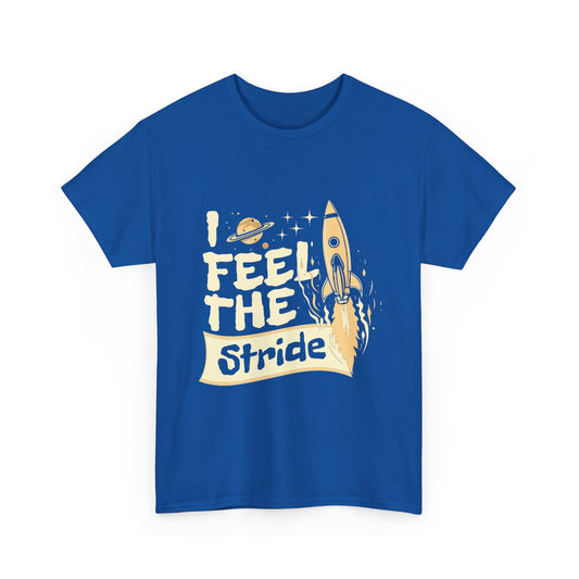 T-shirt con scritta "I feel the stride "