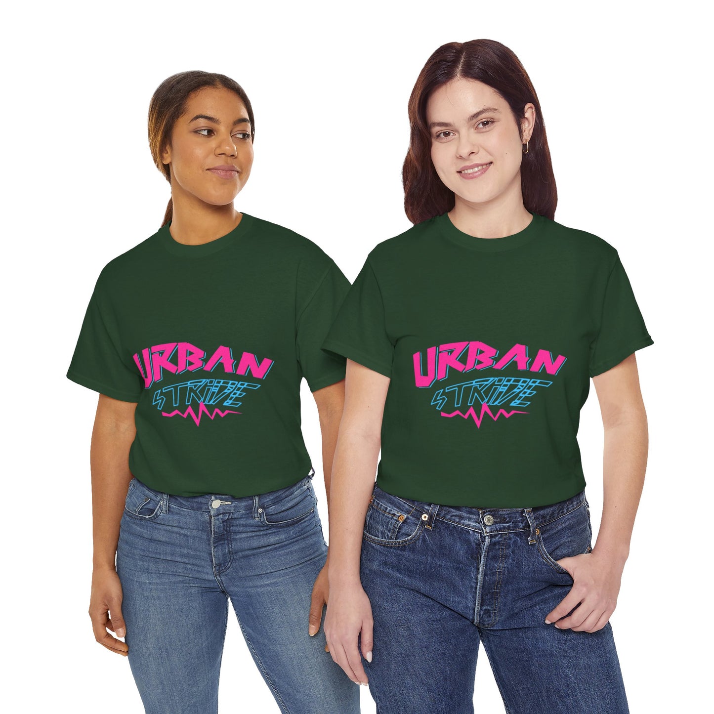 T-shirt con scritta "UrbanStride Neon Pulse"