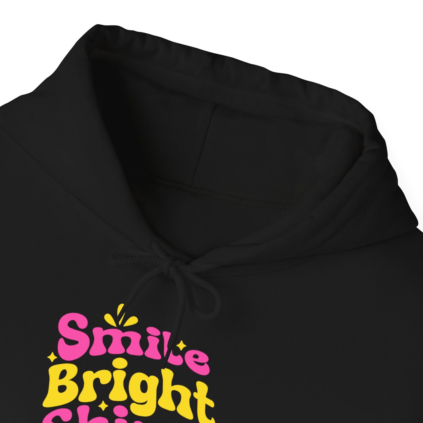 Felpa con scritta "Smile bright shine always"