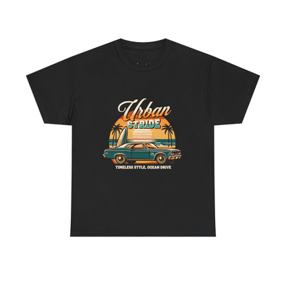 T-shirt con scritta"Urbanstride timeless style ocean drive "