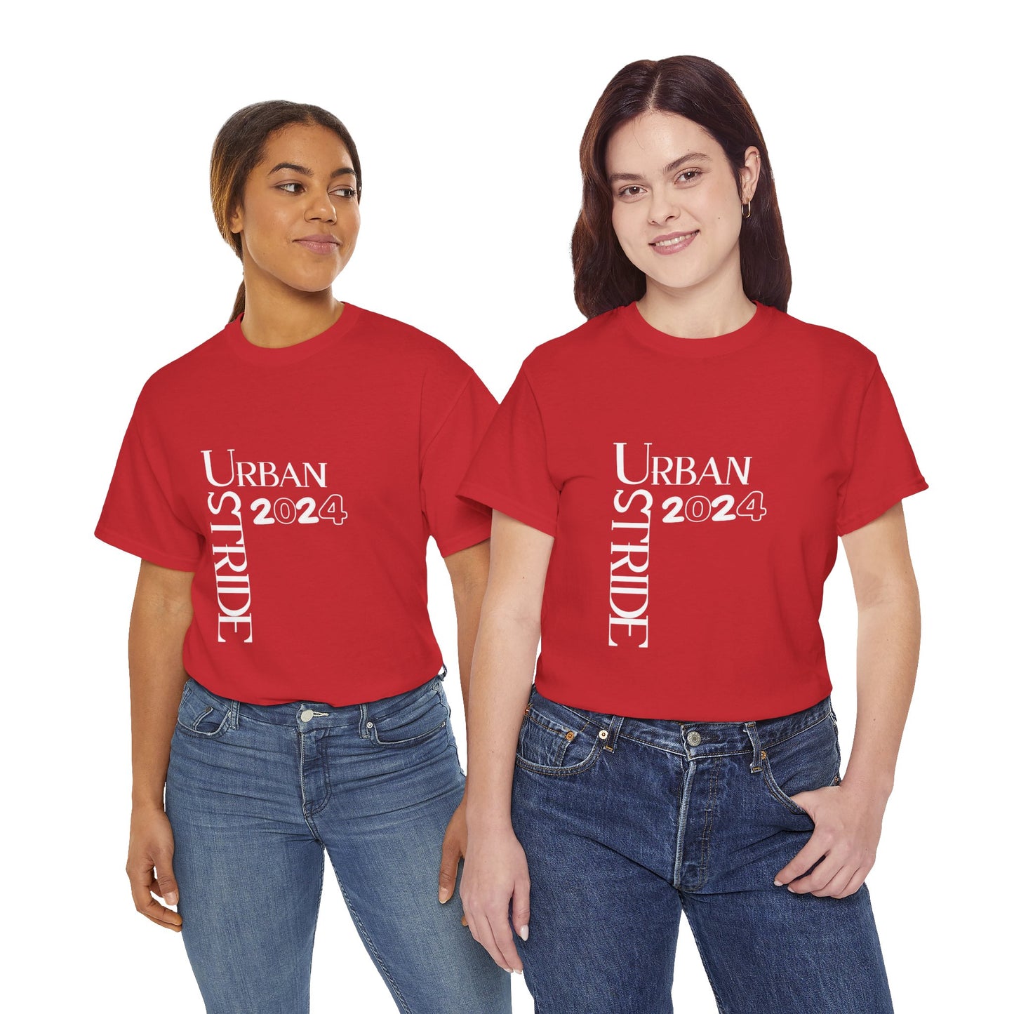 T-shirt con scritta "Urbanstride" red & black