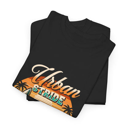T-shirt con scritta"Urbanstride timeless style ocean drive "