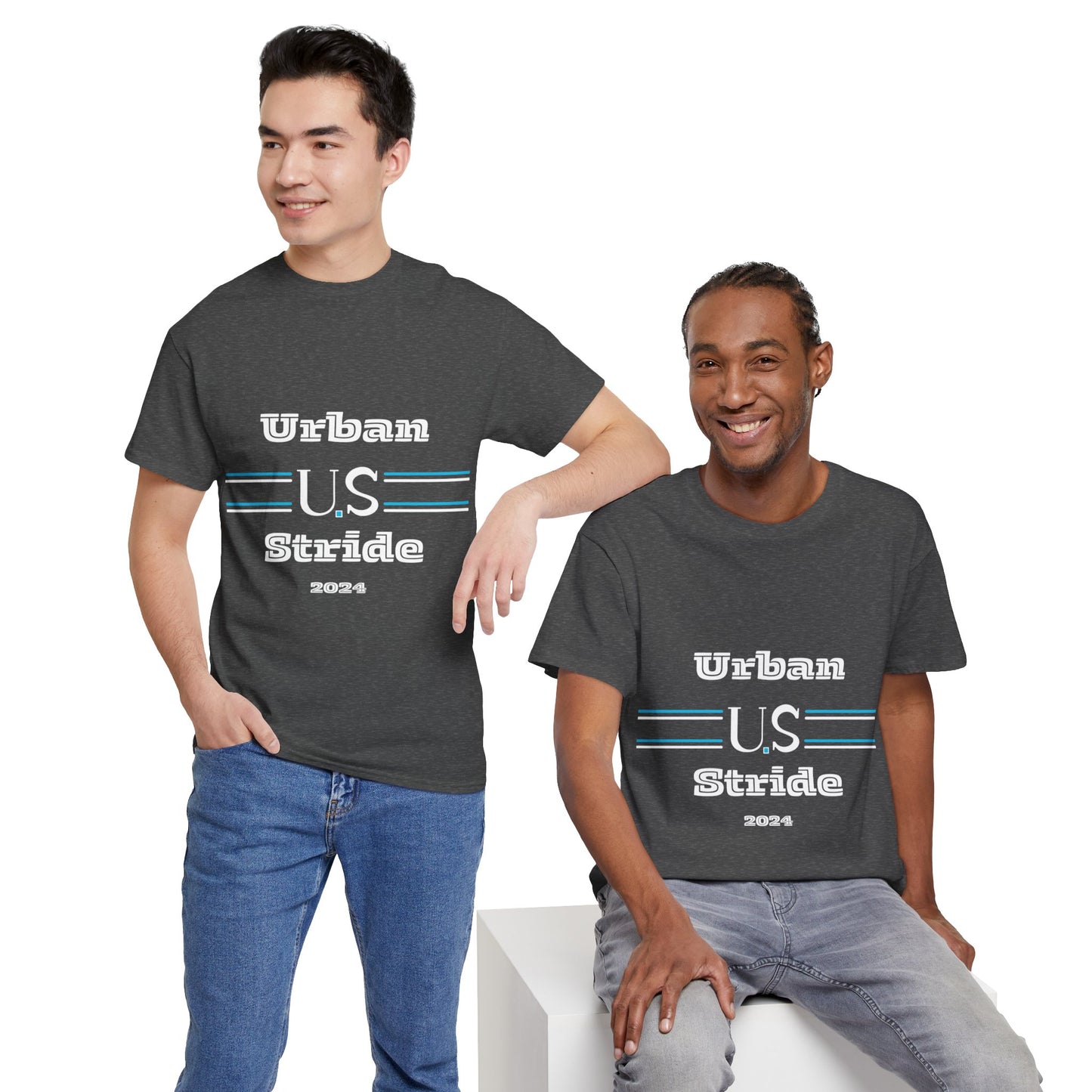 T-shirt con scritta "urbanstride " abbreviata U.S