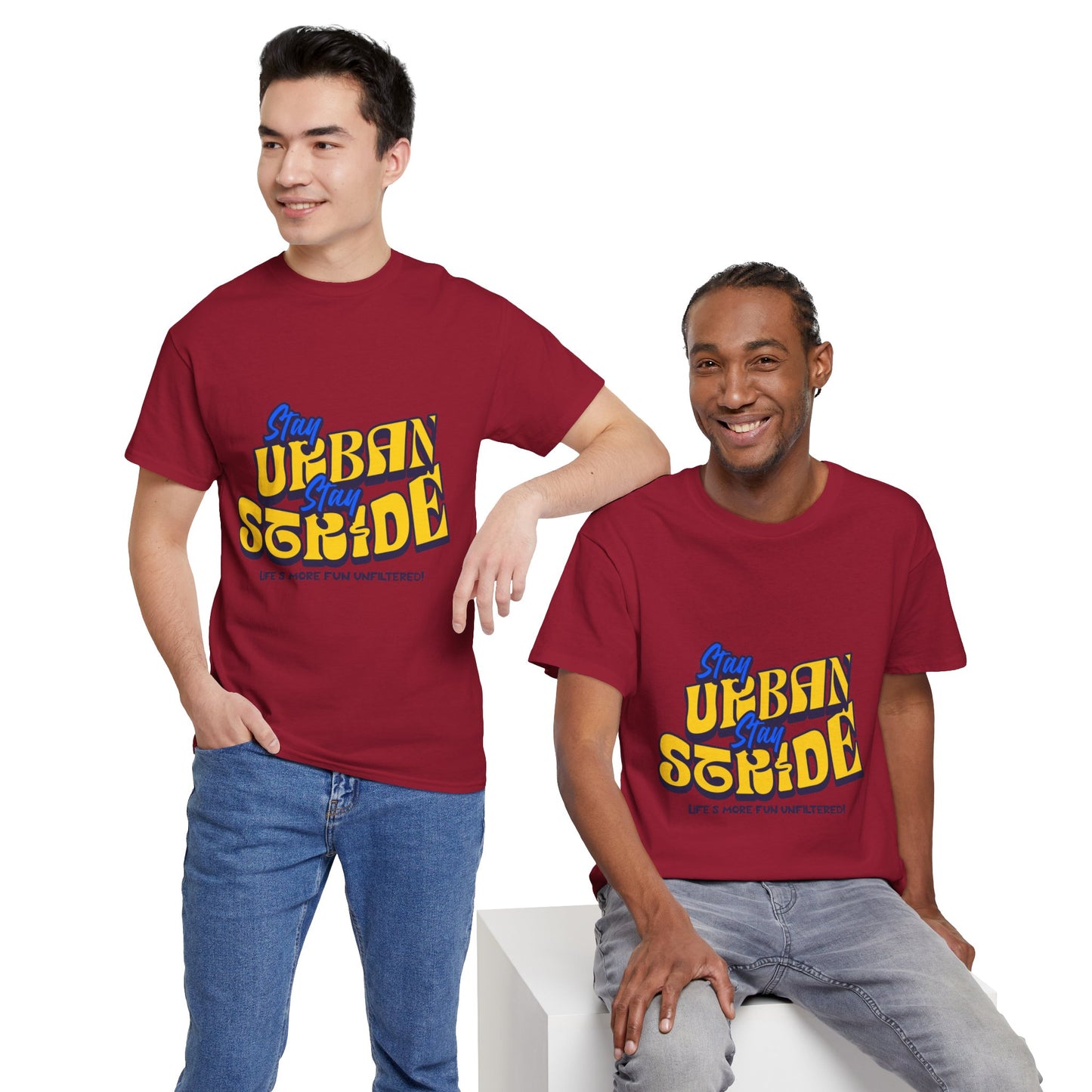 T-shirt con scritta  Stay urban Stay stride