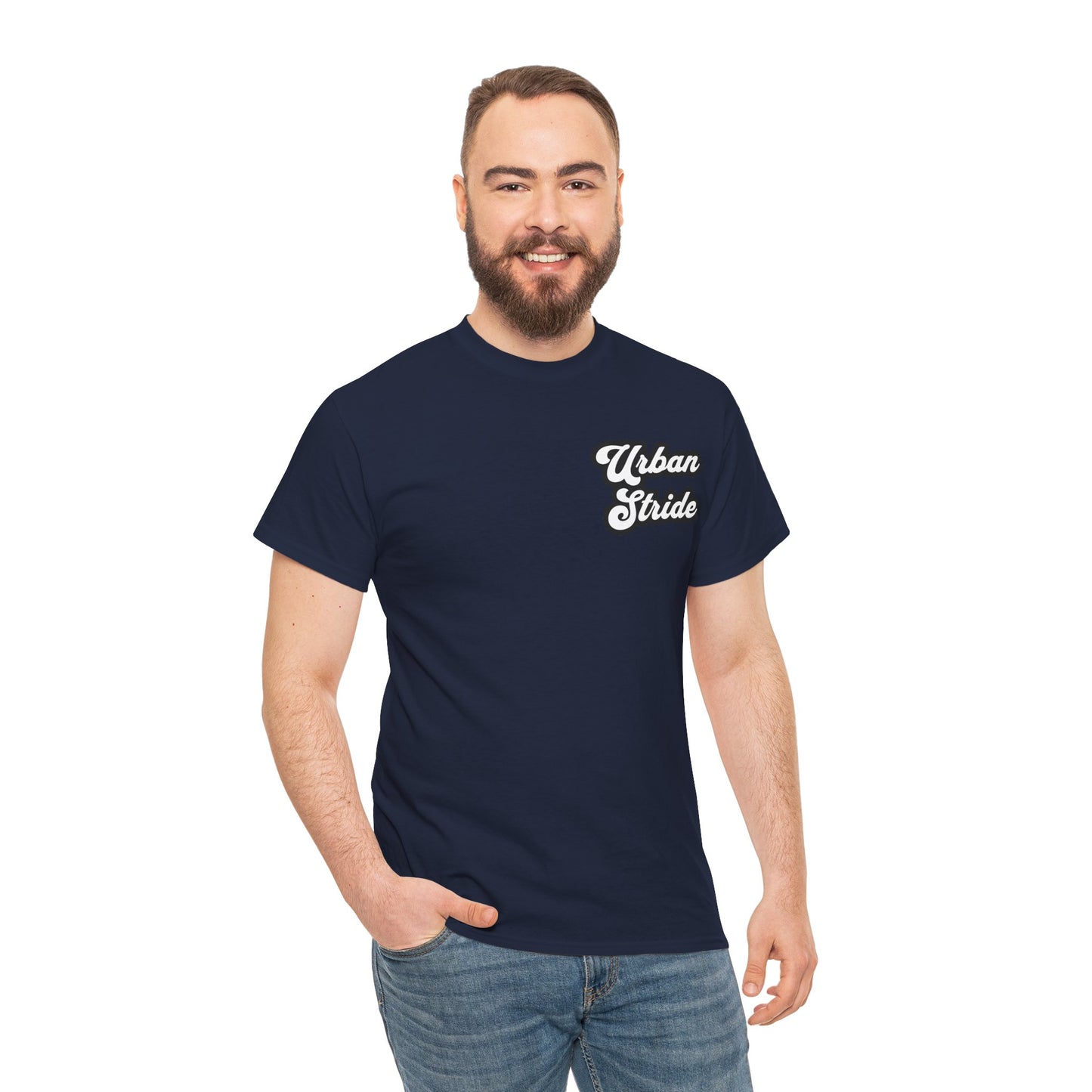 T-shirt con scritta "urbanstride " stile firma