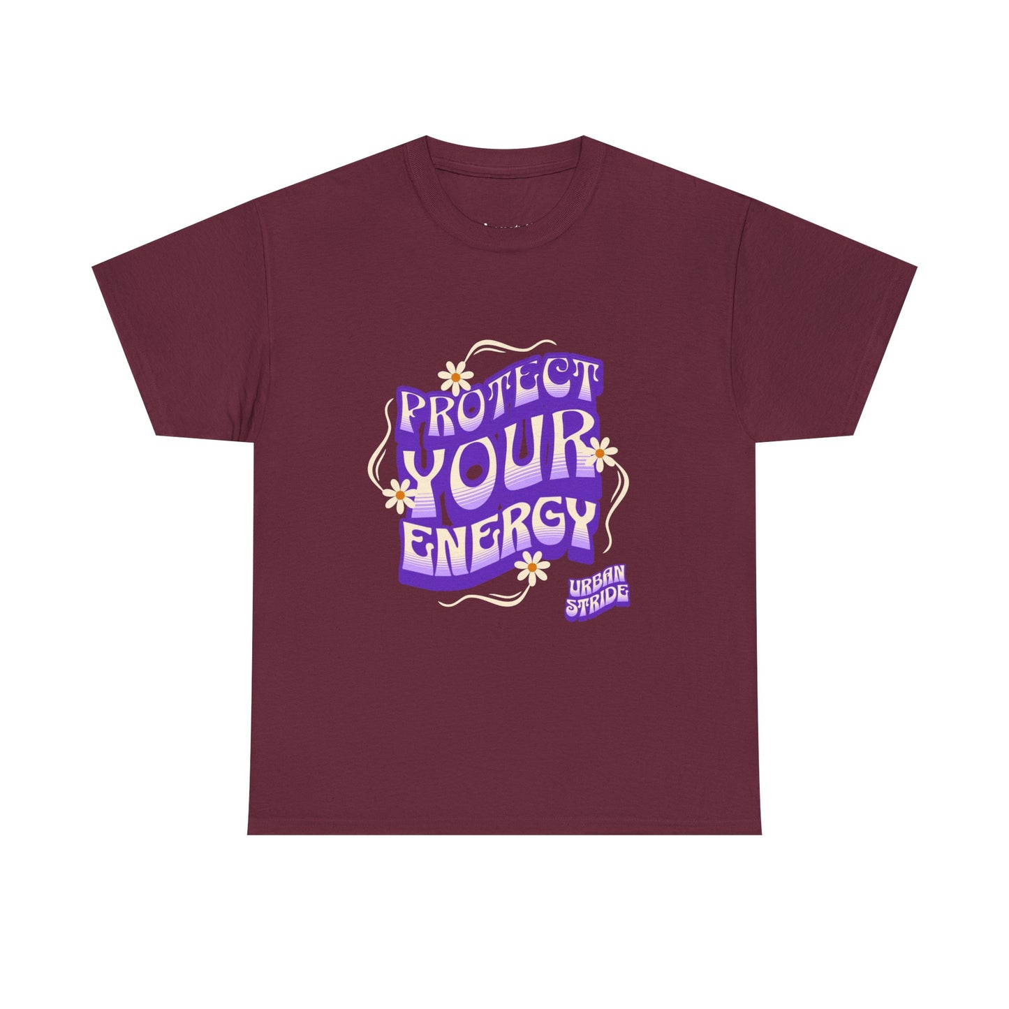 T-shirt con scritta "Protect your energy"
