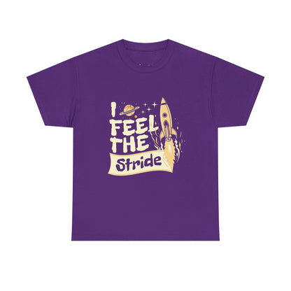T-shirt con scritta "I feel the stride "