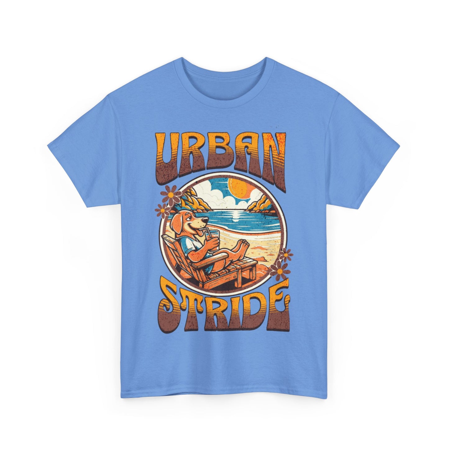 T-shirt con scritta "Urbanstride" e cane
