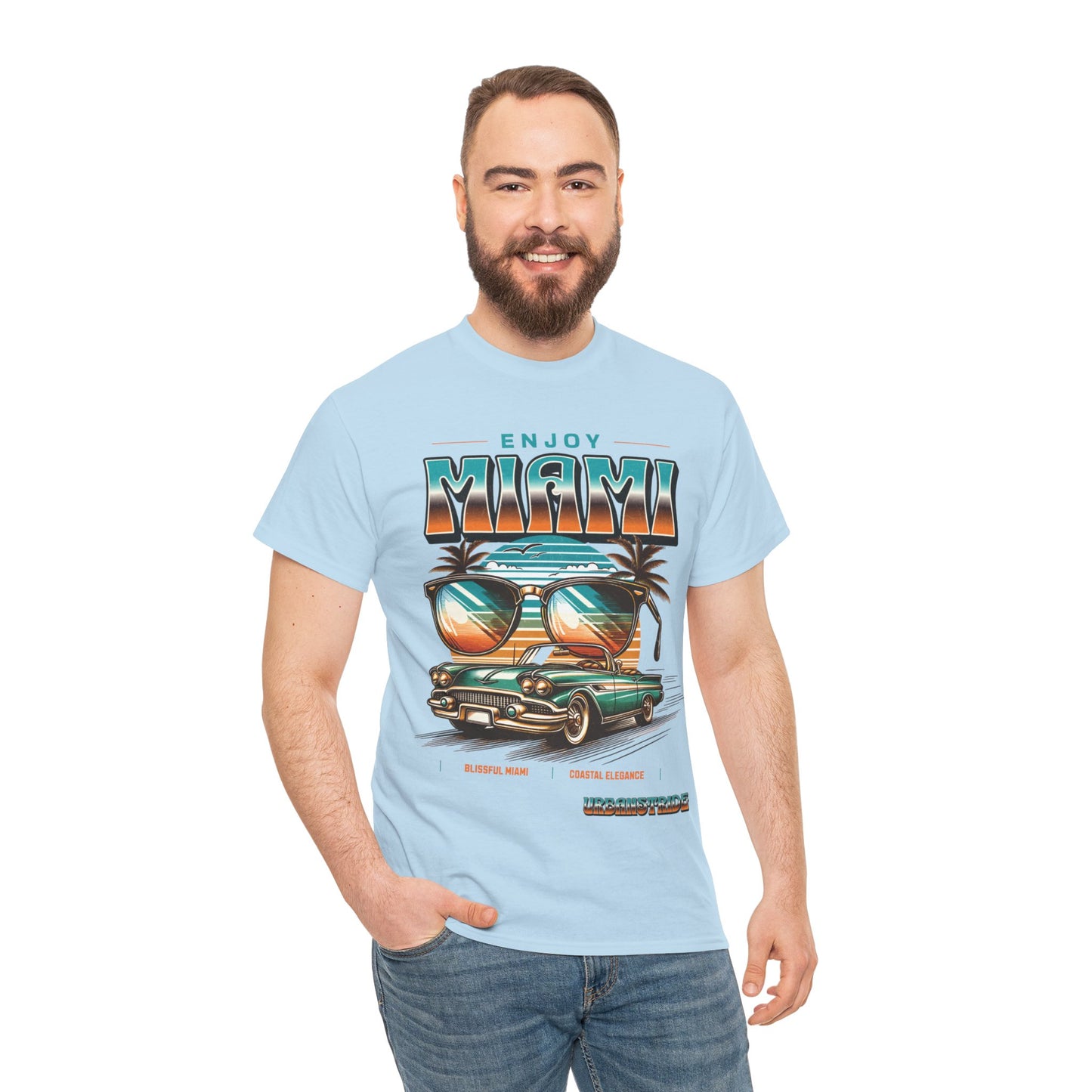 T-shirt con scritta" Enjoy Miami "