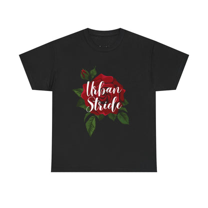 T-shirt con scritta "UrbanStride Vintage Flower