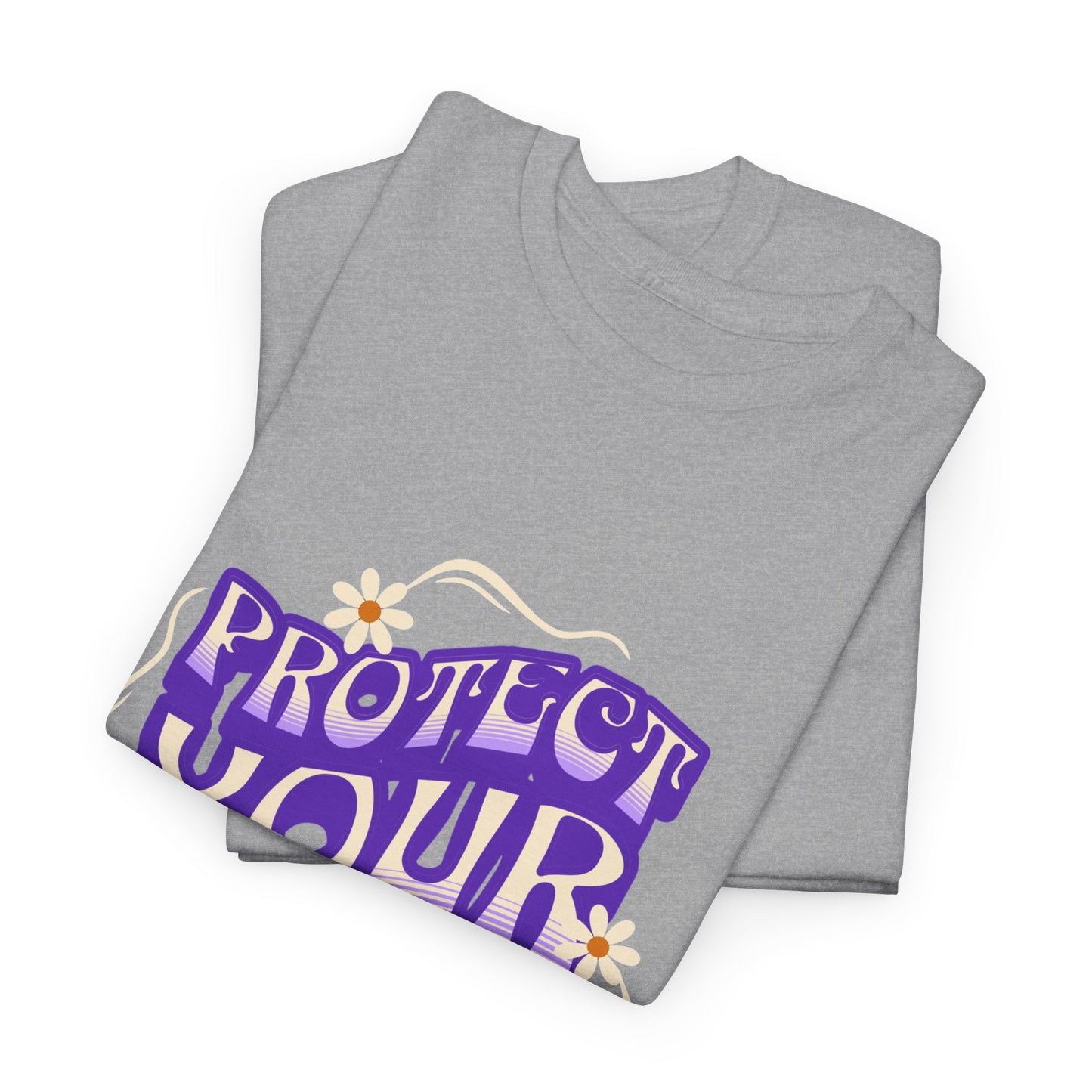 T-shirt con scritta "Protect your energy"