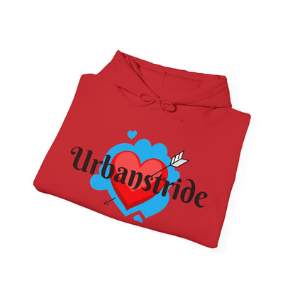 Felpa con logo "URBANSTRIDE" e cuore