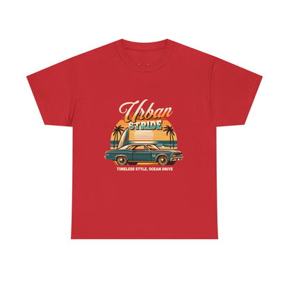 T-shirt con scritta"Urbanstride timeless style ocean drive "