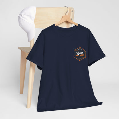 T-shirt Urban Stride® – Logo esagonale vintage in stile aviatore