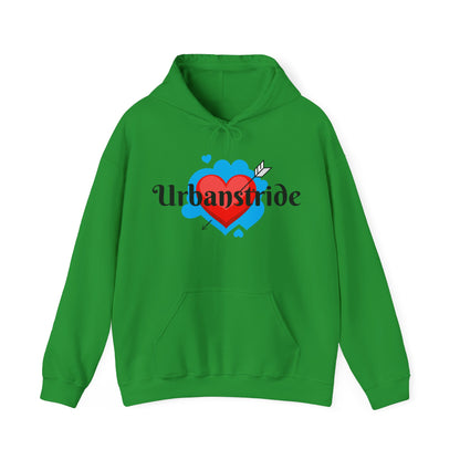 Felpa con logo "URBANSTRIDE" e cuore