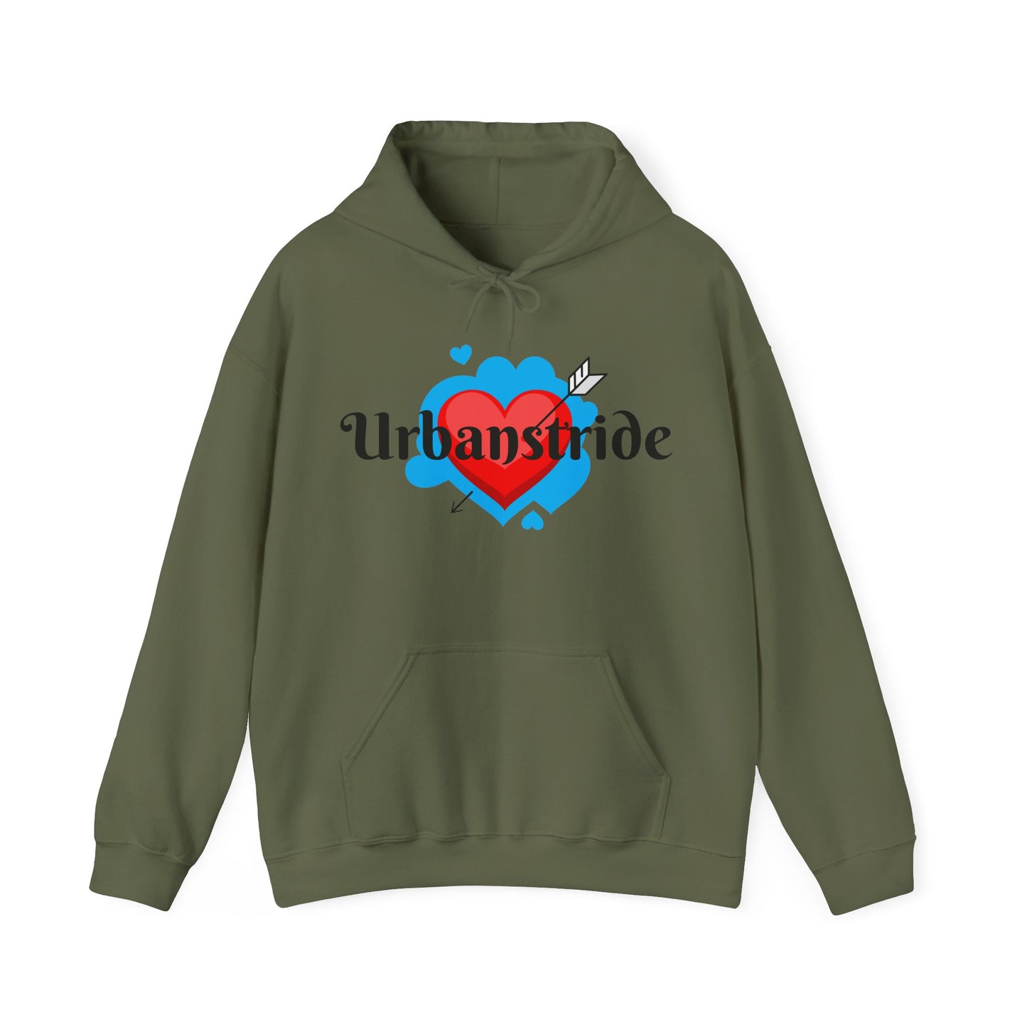 Felpa con logo "URBANSTRIDE" e cuore