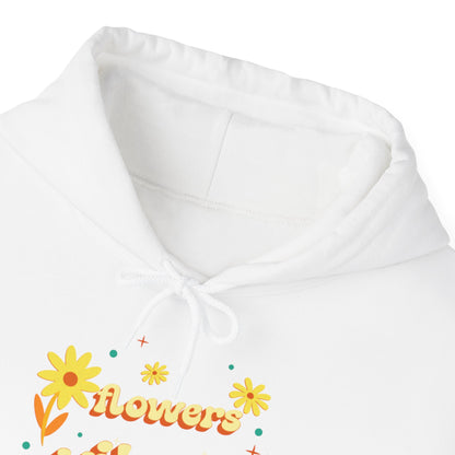 Felpa con scritta "Flowers vibes"