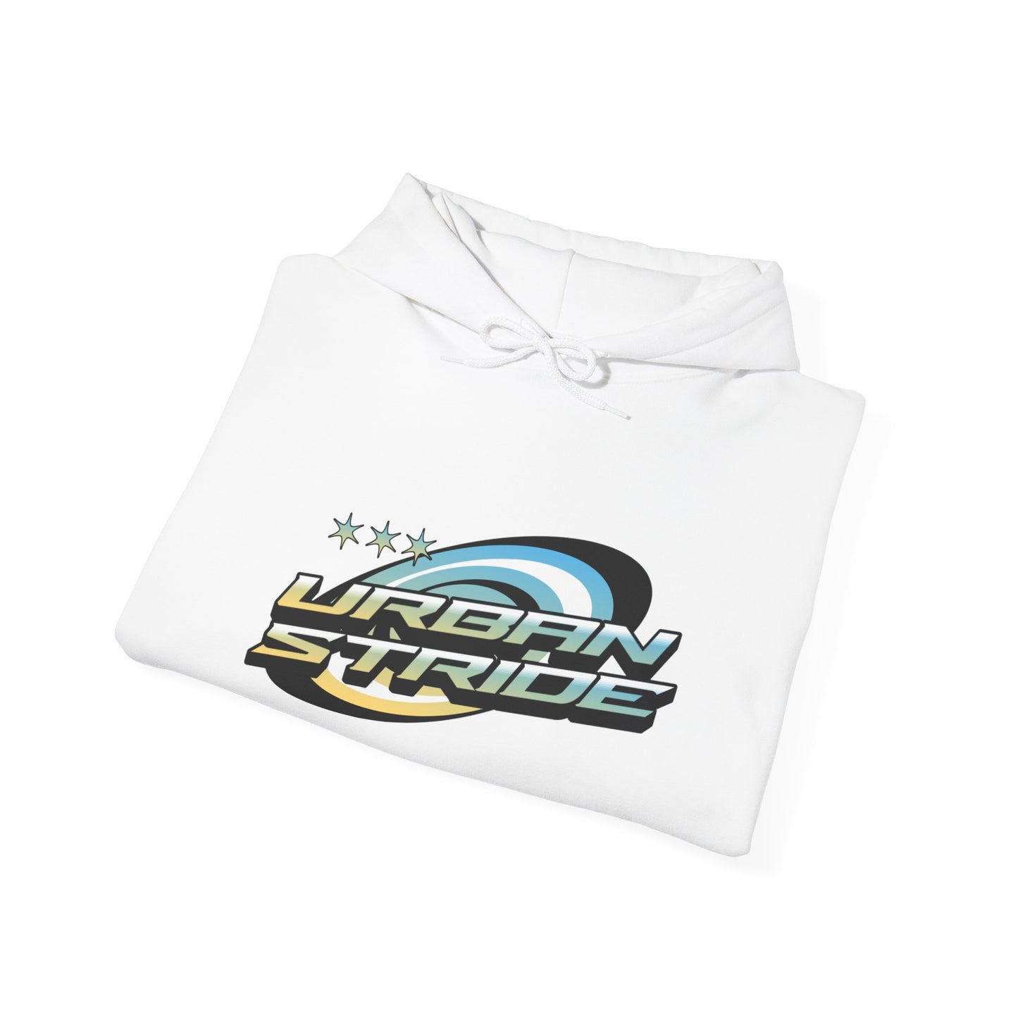Felpa con scritta "Urbanstride" stile 3d