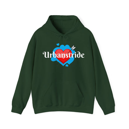 Felpa con logo "URBANSTRIDE" e cuore