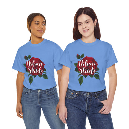 T-shirt con scritta "UrbanStride Vintage Flower