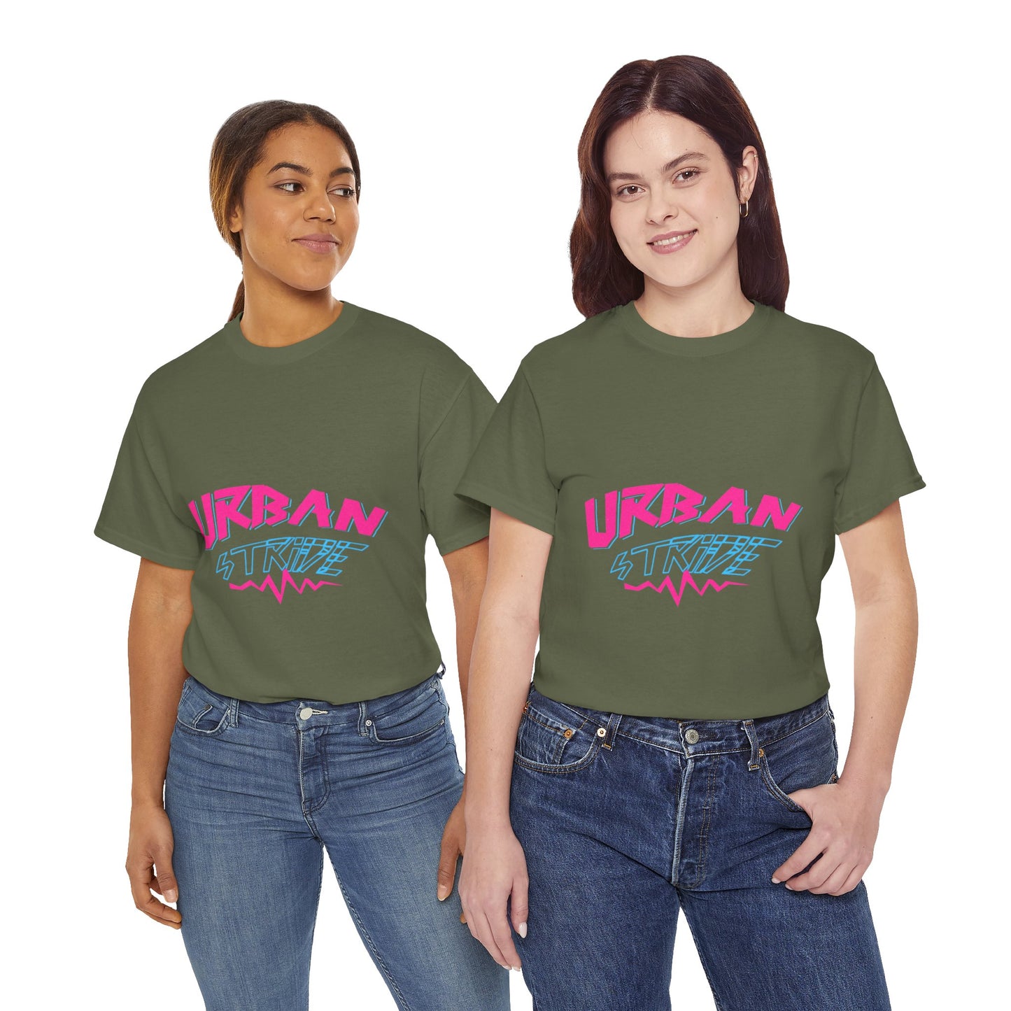 T-shirt con scritta "UrbanStride Neon Pulse"
