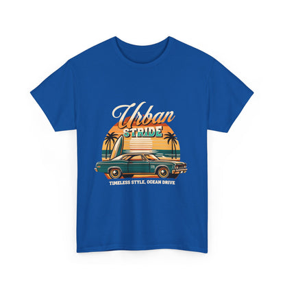 T-shirt con scritta"Urbanstride timeless style ocean drive "