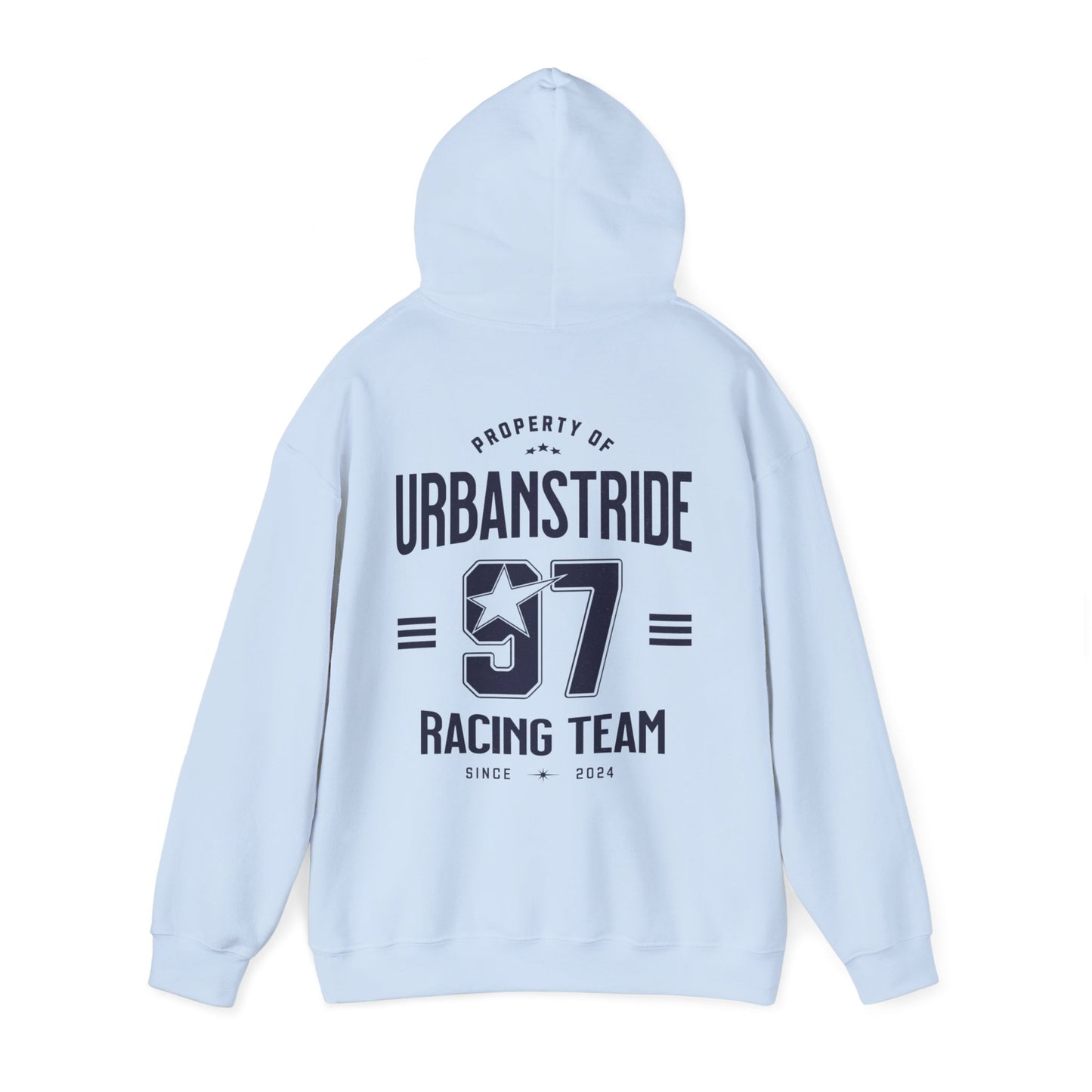 Felpa con scritta "Property of urbanstride 97 racing team since 2024"