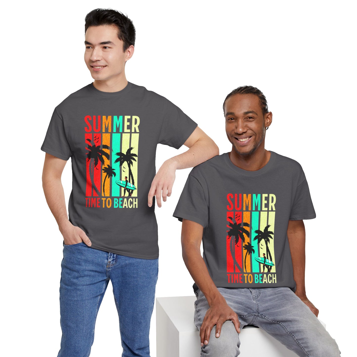 T-shirt con scritta " Summer time to the beach "