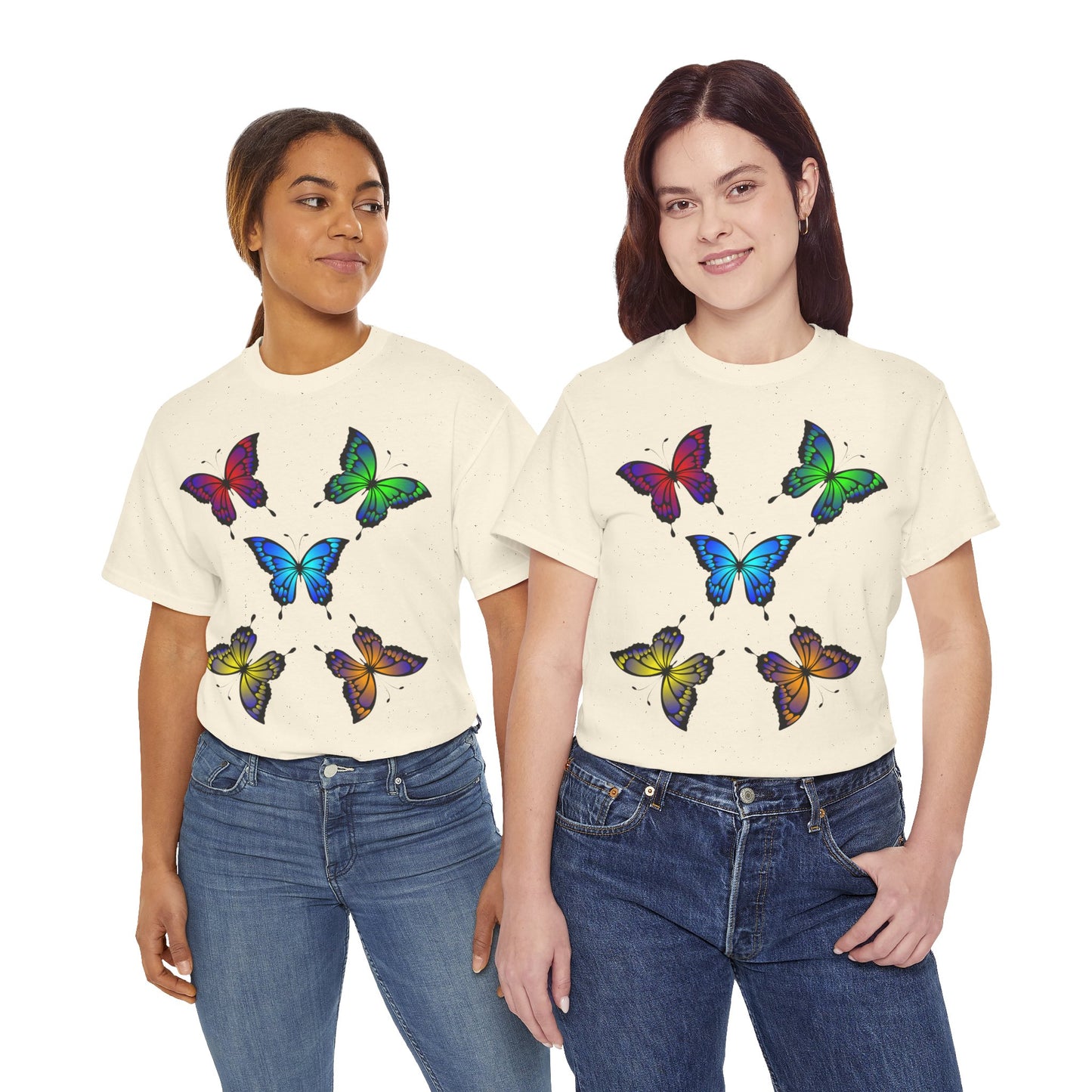 T-shirt con scritta "UrbanStride Butterfly Vibes