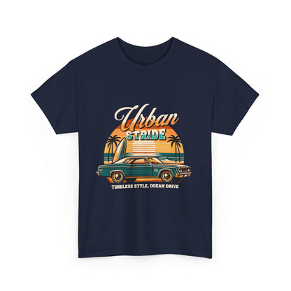 T-shirt con scritta"Urbanstride timeless style ocean drive "