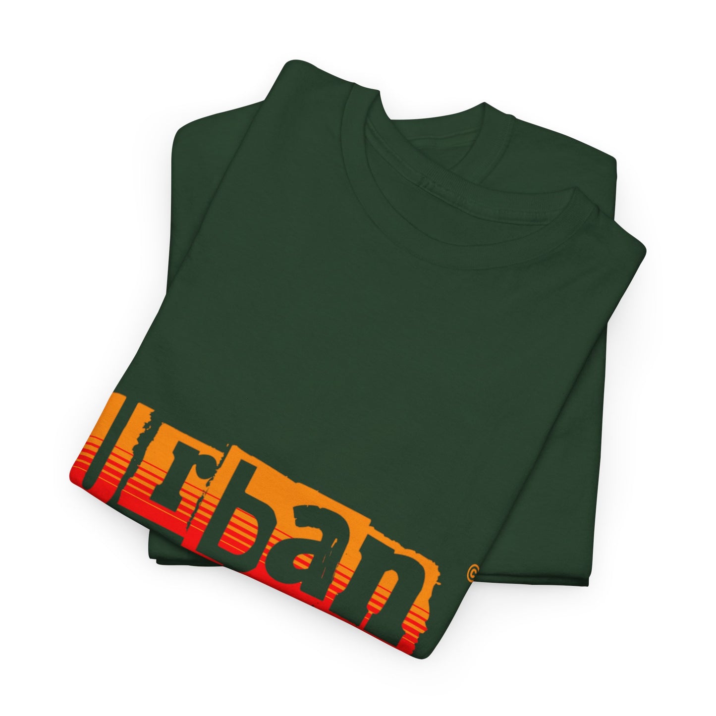 T-shirt con scritta "Urban Stride" sfumata arancio-rosso