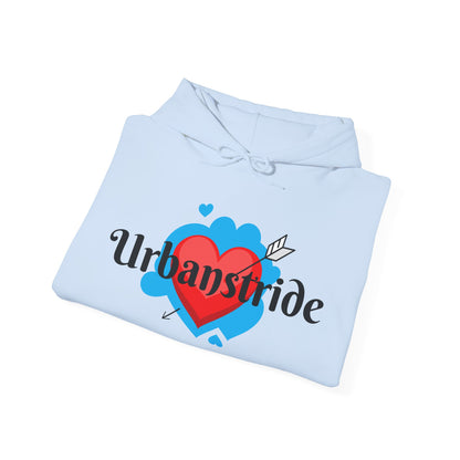 Felpa con logo "URBANSTRIDE" e cuore