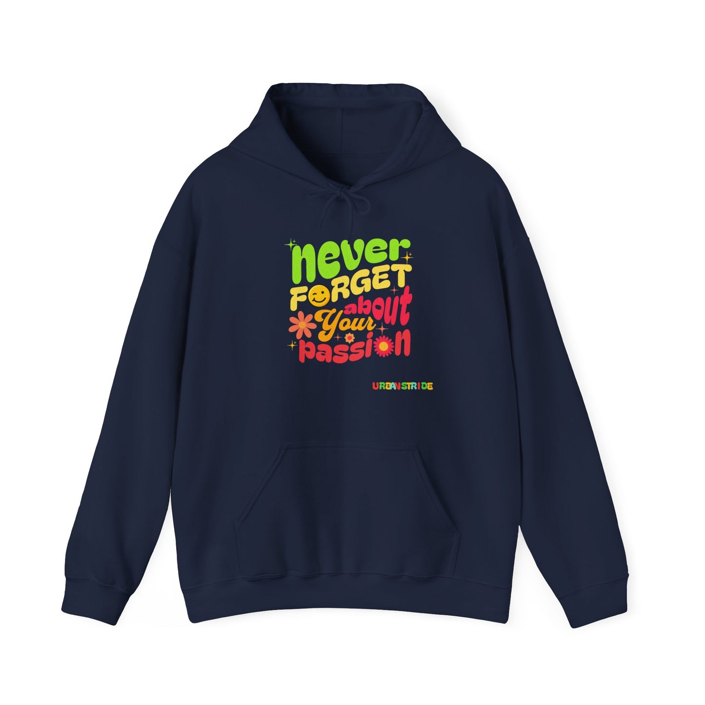 Felpa con scritta "Never forget about your passion"