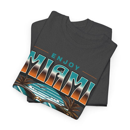 T-shirt con scritta" Enjoy Miami "