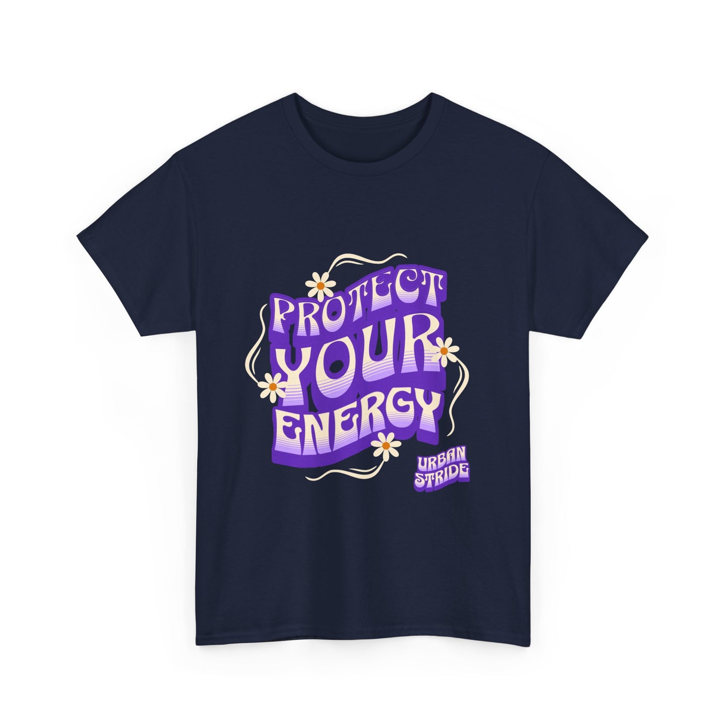 T-shirt con scritta "Protect your energy"