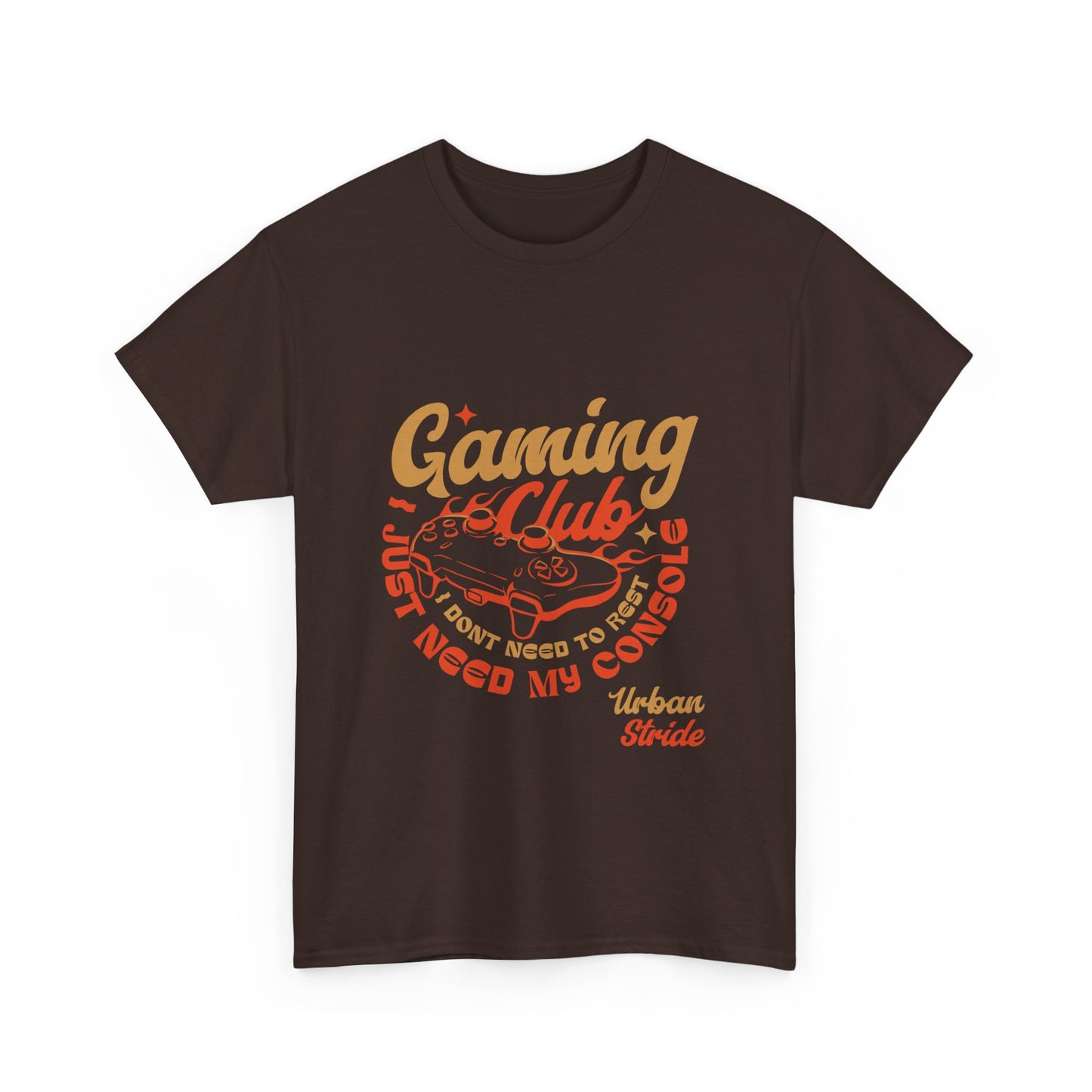 T-shirt con scritta “Gaming Club – I Just Need My Console”