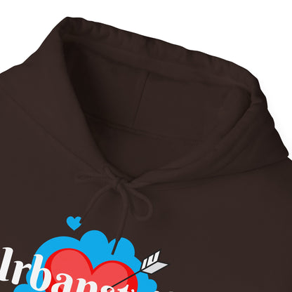 Felpa con logo "URBANSTRIDE" e cuore