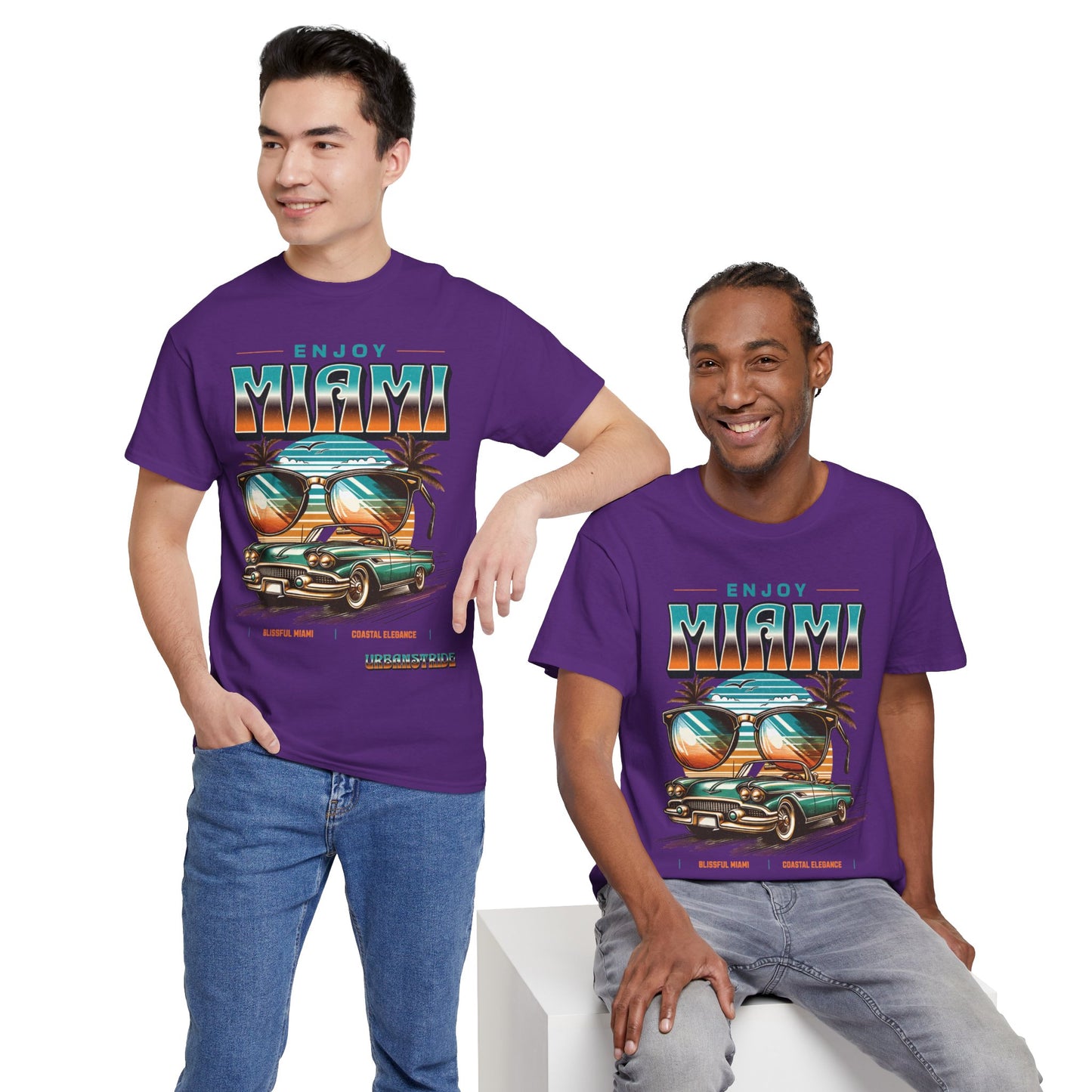 T-shirt con scritta" Enjoy Miami "