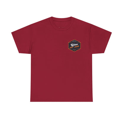T-shirt Urban Stride® – Logo esagonale vintage in stile aviatore