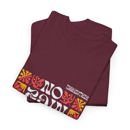 T-shirt con scritta "No rain no flowers"