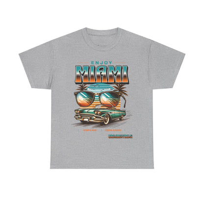 T-shirt con scritta" Enjoy Miami "