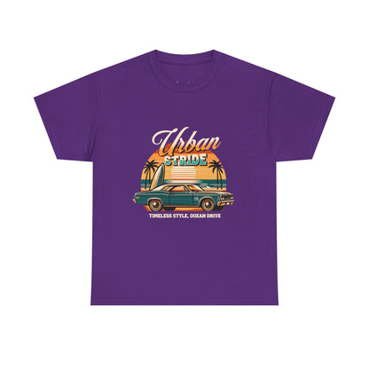 T-shirt con scritta"Urbanstride timeless style ocean drive "
