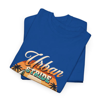 T-shirt con scritta"Urbanstride timeless style ocean drive "